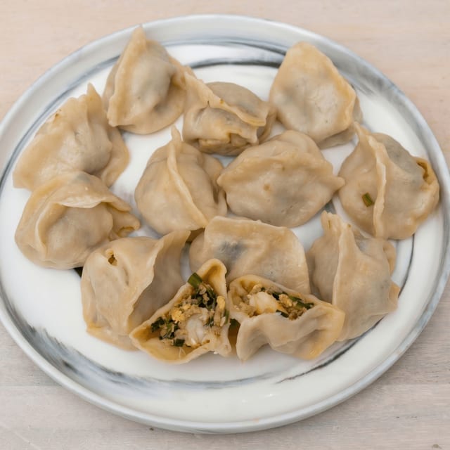 Pork, Shrimp & Chive Potstickers.